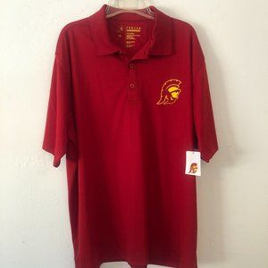 FINAL! NWT! MEN'S USC TROJAN'S RED POLO GOLF SHIRT SIZE XL